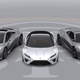 From left to right: The Lotus Elite, Esprit, Elise, Elan and Eterne concepts of 2010. There was also a city car, called the Ethos.